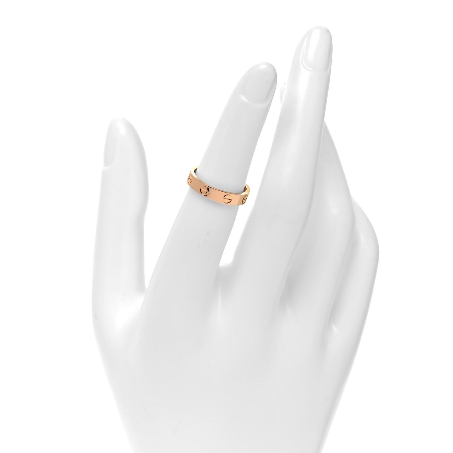 18K Pink Gold 3.5mm LOVE Wedding Band Ring 50 5.25