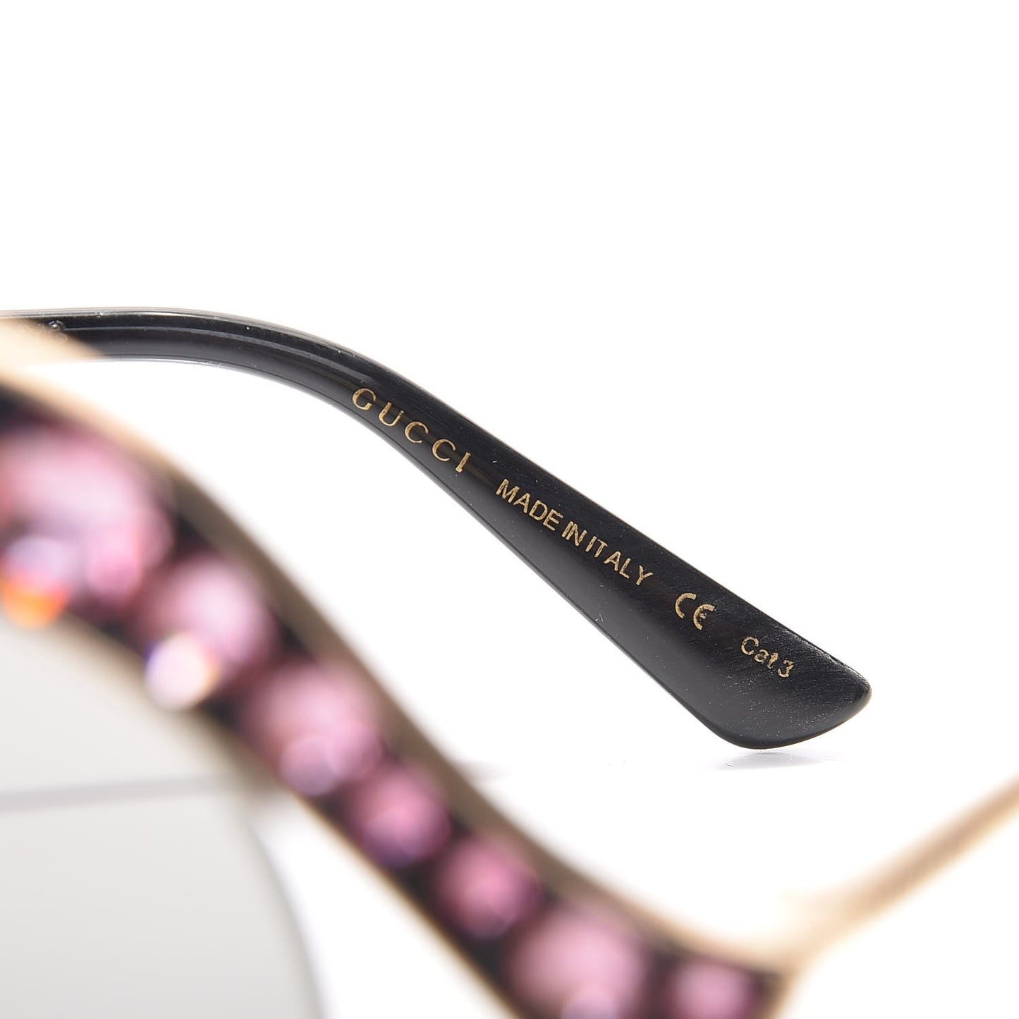 Metal Crystal Cat Eye Sunglasses GG0046S Light Pink