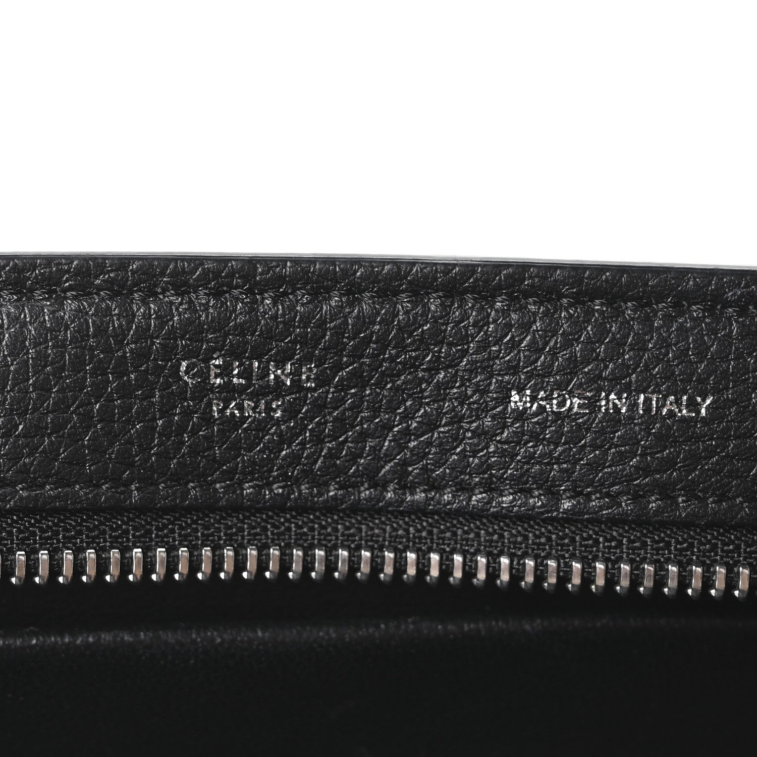 Celine Drummed Calfskin Suede Small Trapeze Black 6 of 10