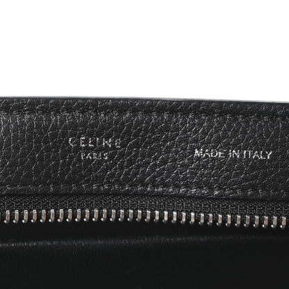Celine Drummed Calfskin Suede Small Trapeze Black 6 of 10