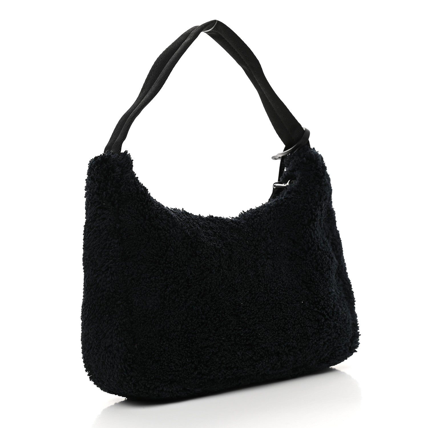 Prada Terry Cloth Mini Re-Edition 2000 Bag Black White 3 of 9