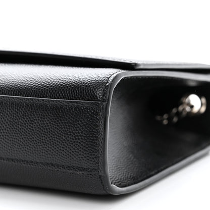 Saint Laurent Grain De Poudre Medium Classic Monogram Kate Satchel Black 11 of 12