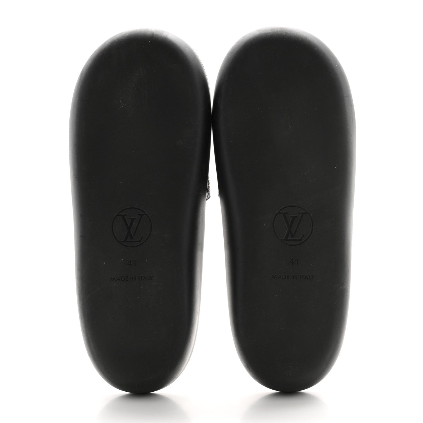 Metallic Calfskin Monogram Logo Sunbath Slide Sandals 41