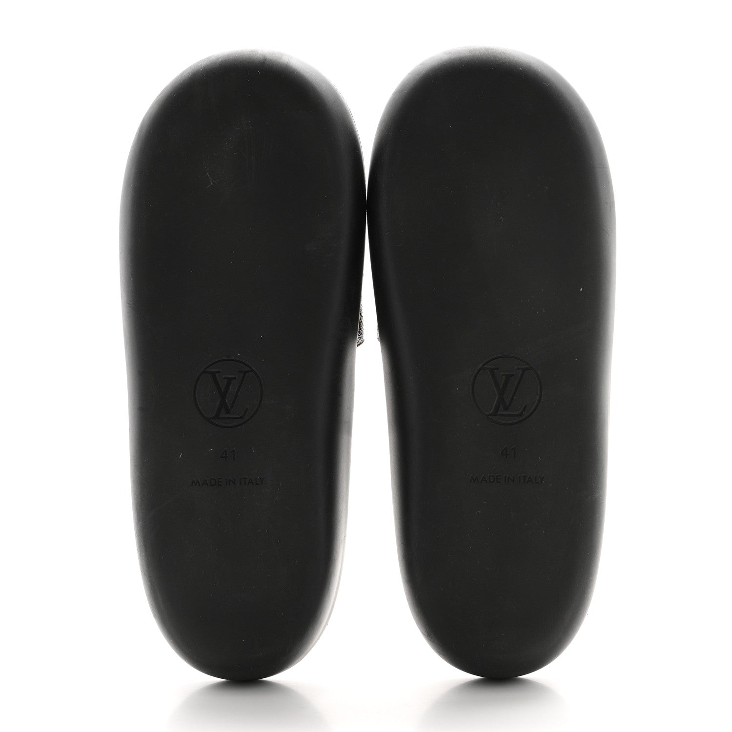 Louis Vuitton Metallic Calfskin Monogram Logo Sunbath Slide Sandals 41 5 of 10
