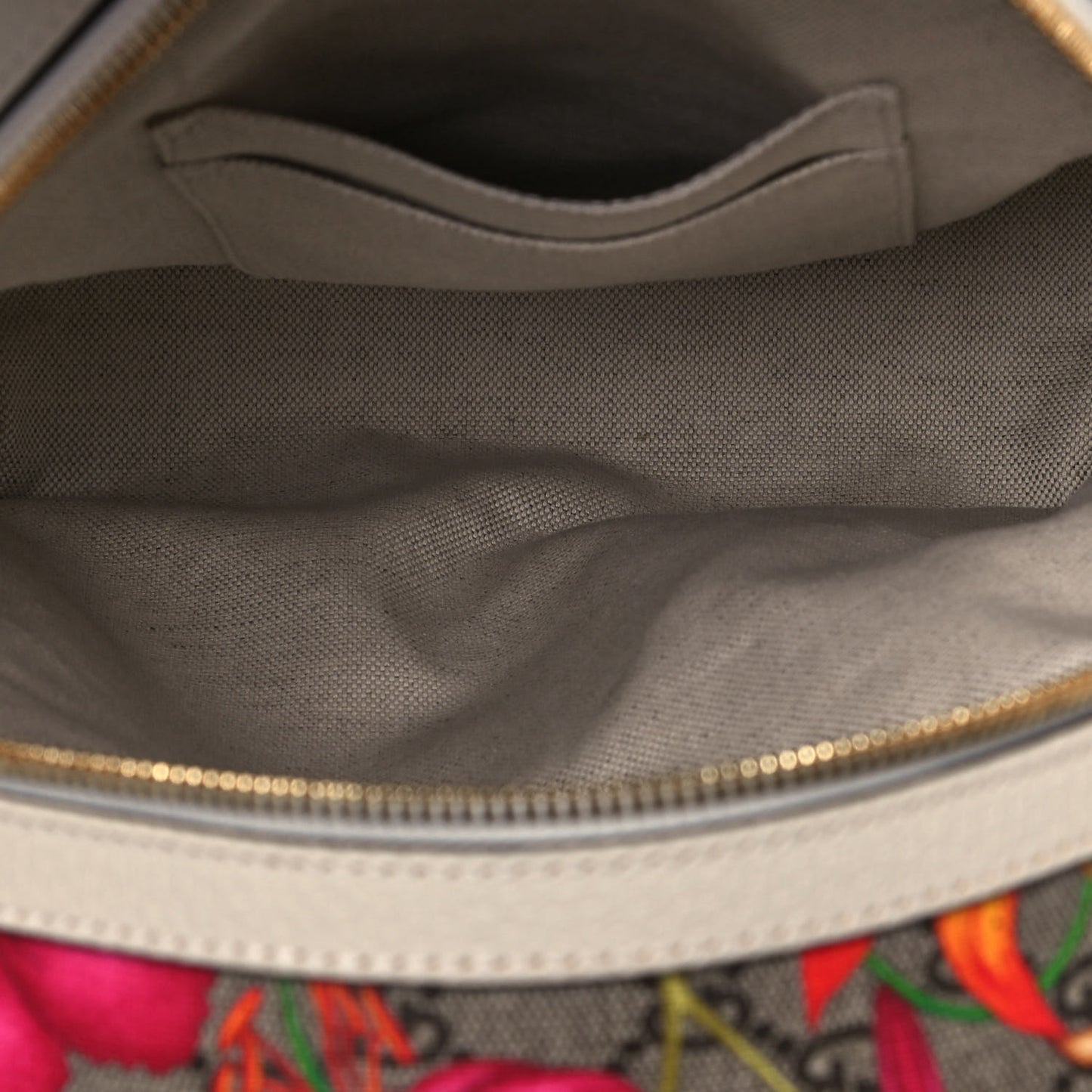 GG Supreme Monogram Flora Web Small Ophidia Day Backpack White