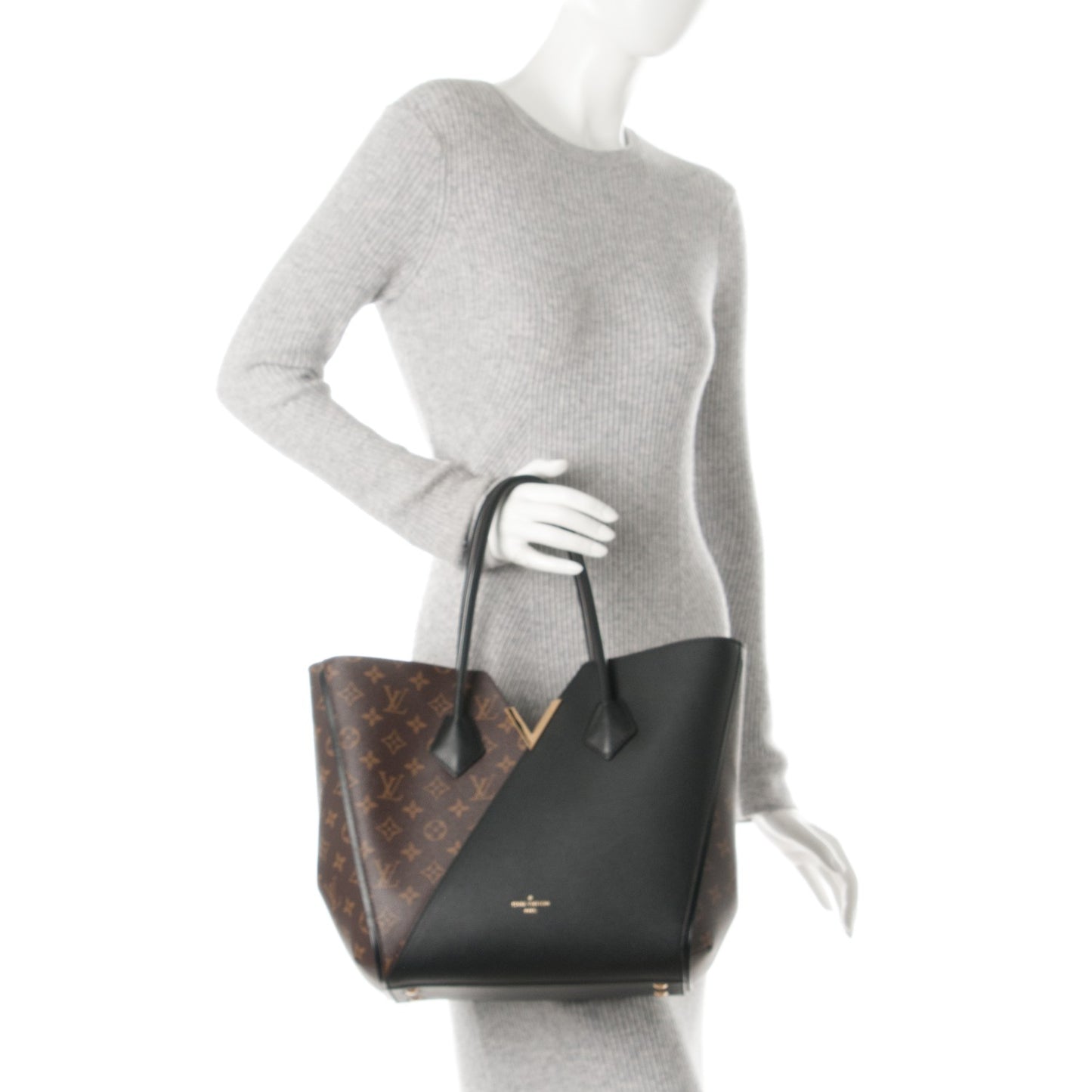 Calfskin Monogram Kimono Tote Black