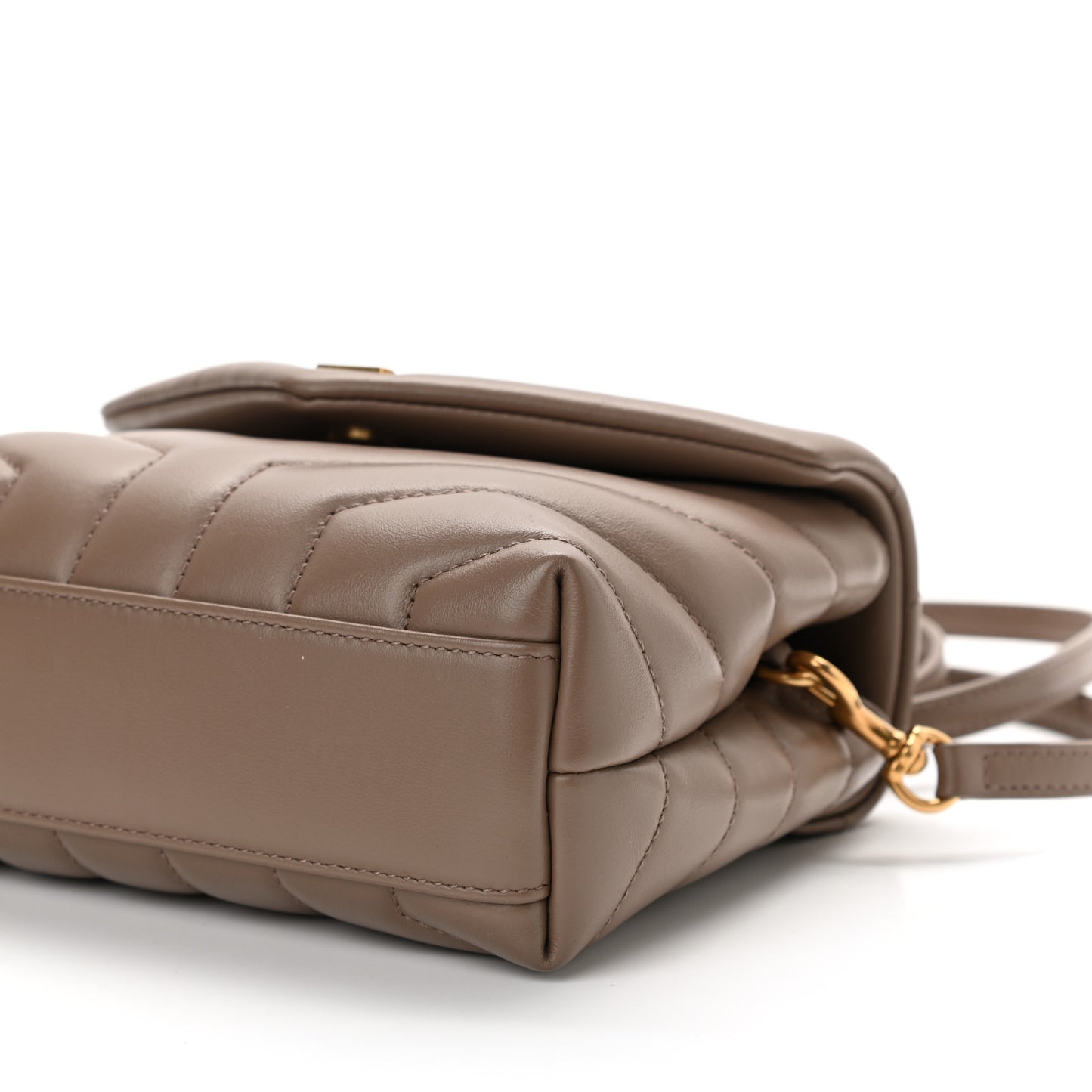 Calfskin Y Quilted Monogram Toy Loulou Crossbody Bag Taupe