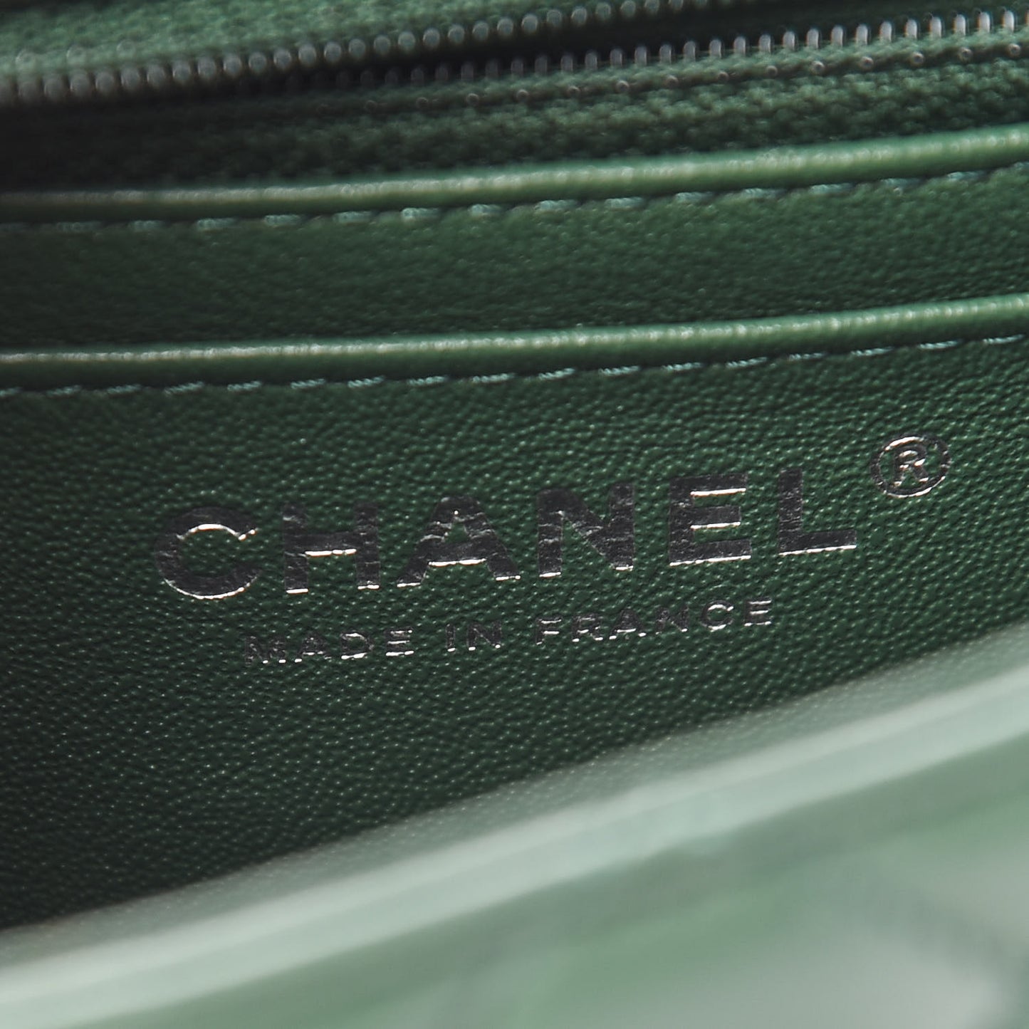 Lambskin Quilted Mini Square Flap Green