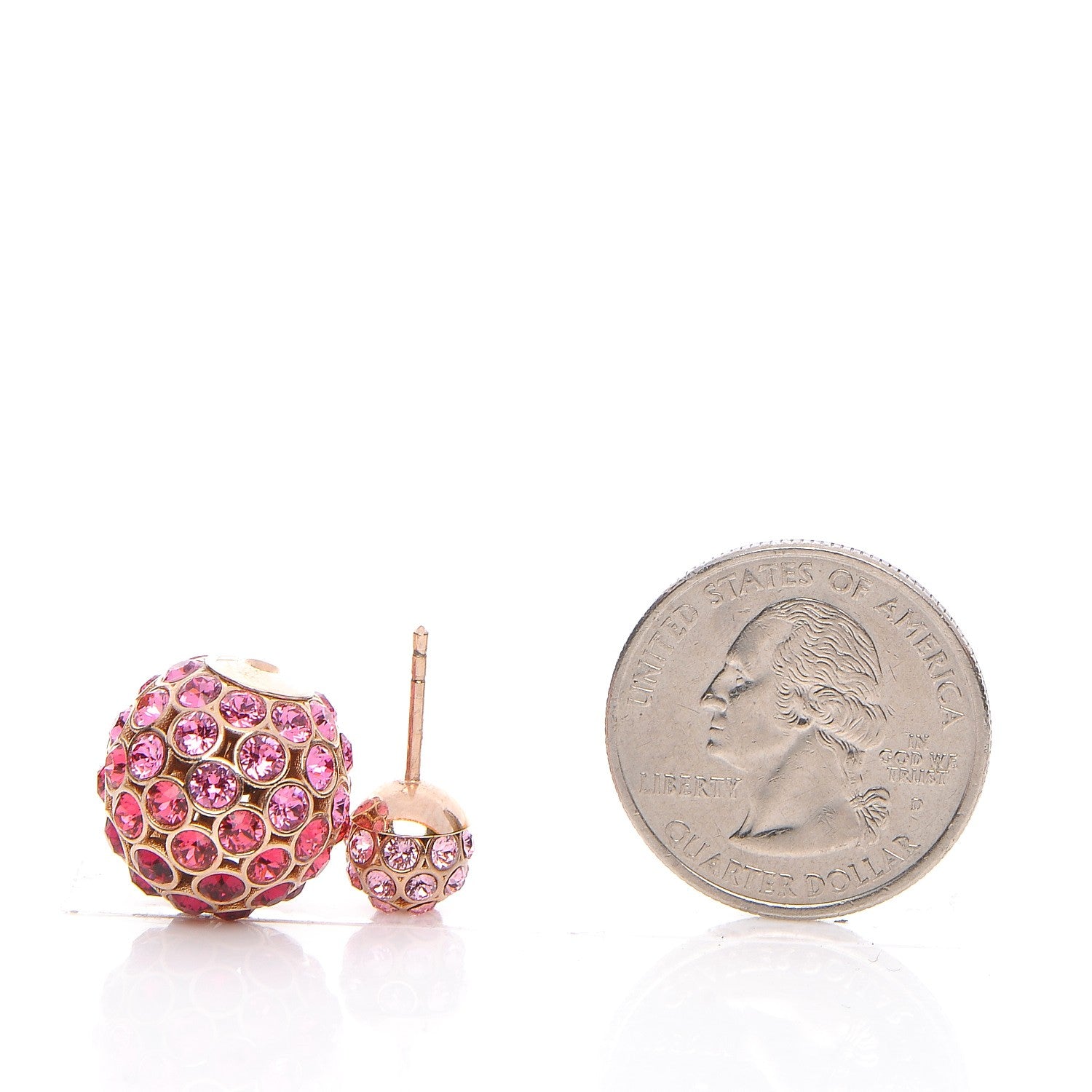 Christian Dior Crystal Mise En Dior Tribal Earrings Pink Gold 2 of 5