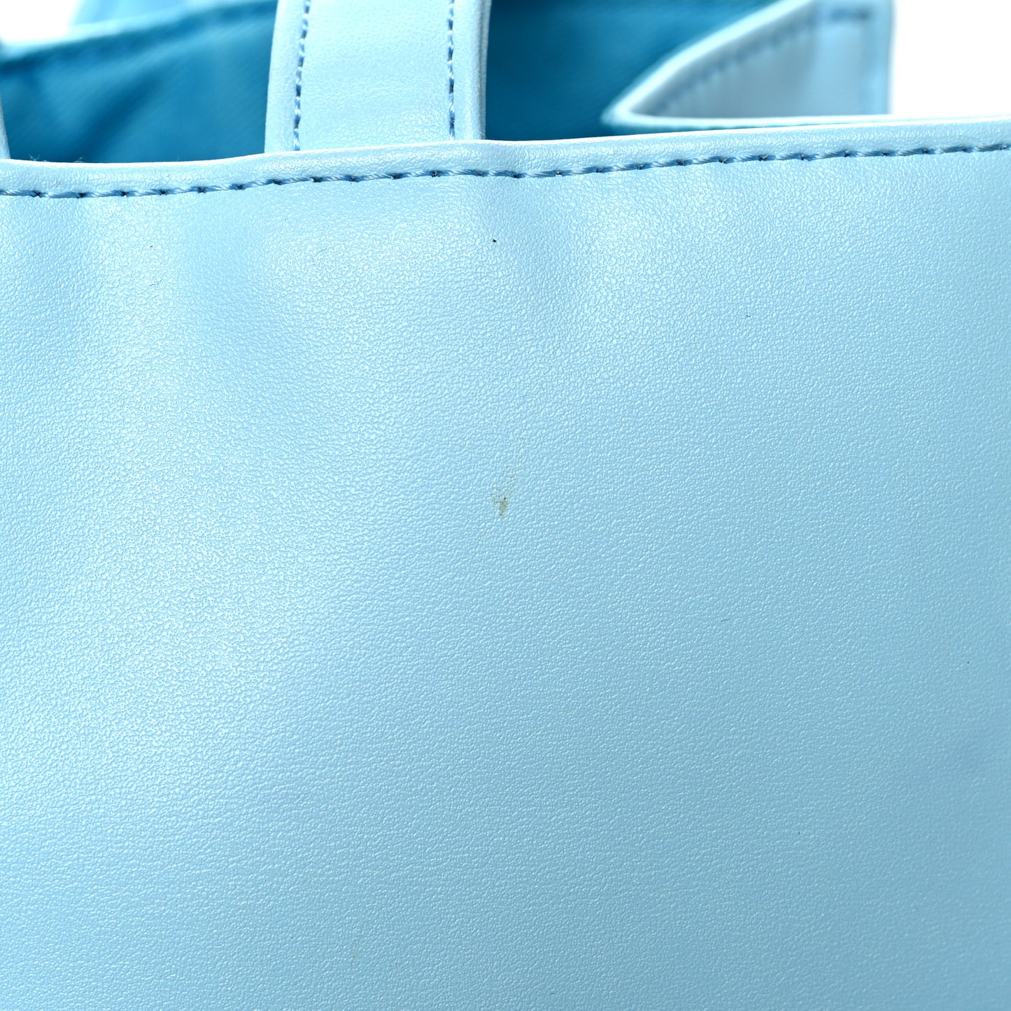 Vegan Leather Medium Shopping Bag Pool Blue