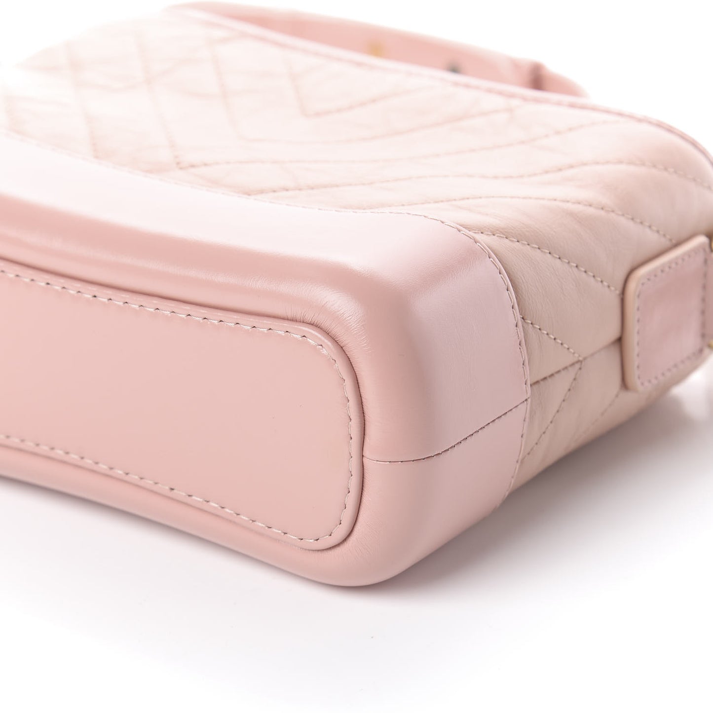 Aged Calfskin Chevron Quilted Small Gabrielle Hobo Pink