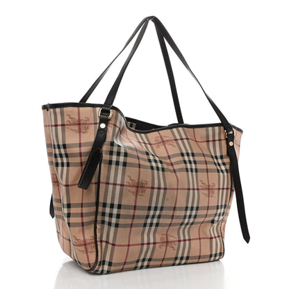 Burberry Haymarket Check Large Canterbury Tote Chocolate 3 of 12