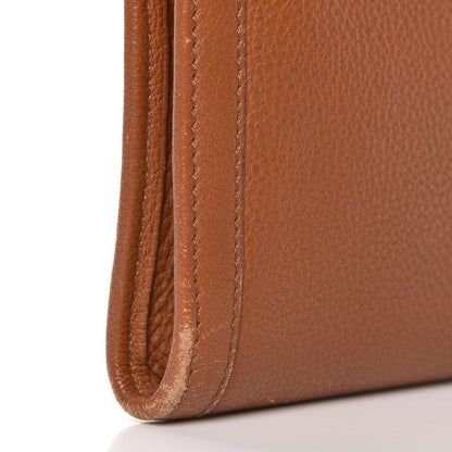 Hermes Taurillon Clemence Jige PM Clutch Gold 18 of 19