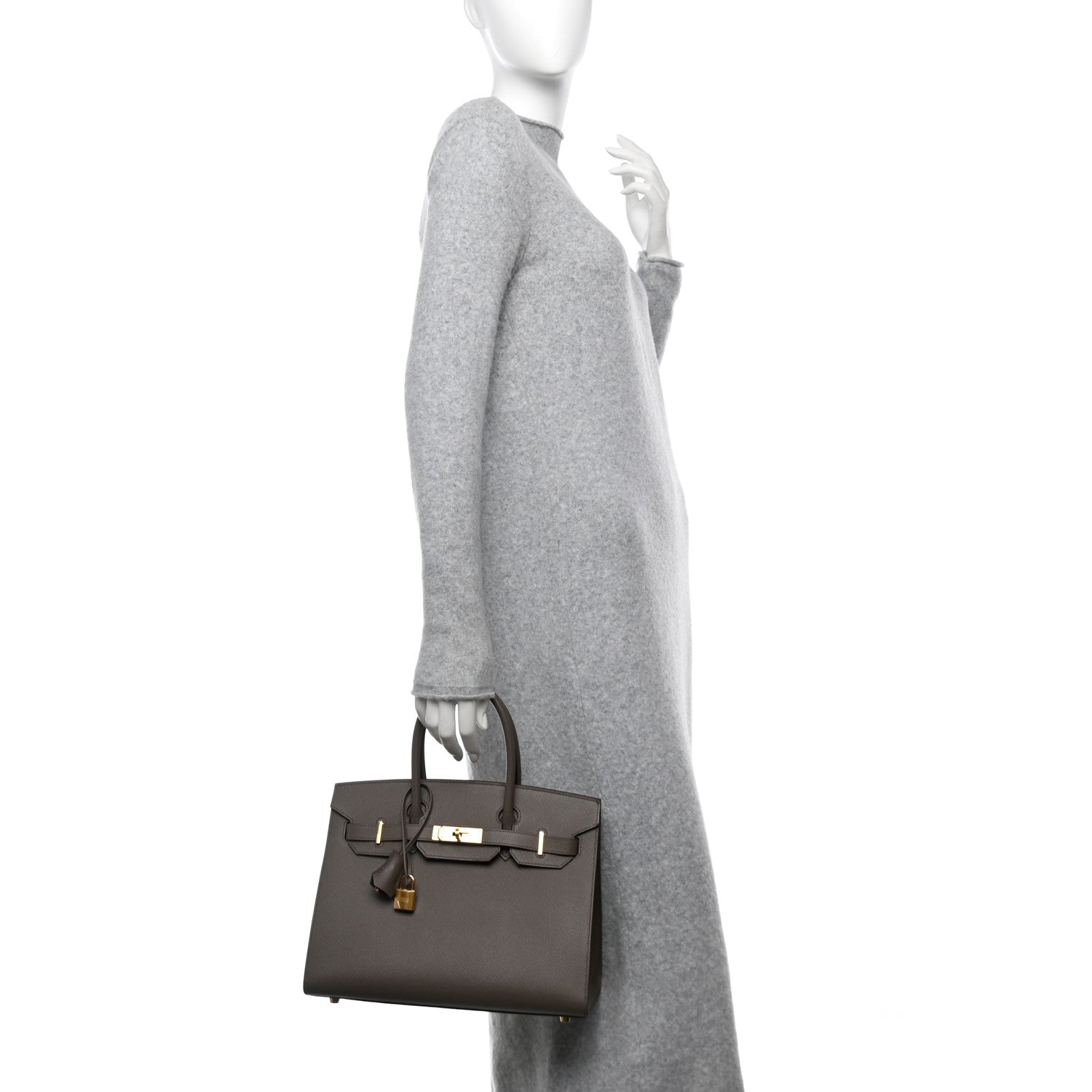 Hermes Epsom Birkin Sellier 30 Etain 2 of 12