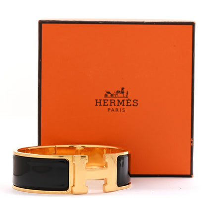 Hermes Enamel Wide Clic Clac H Bracelet PM Black 5 of 5