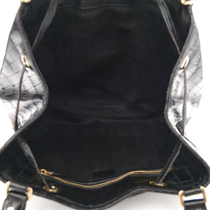 Gucci Crocodile Peggy Braided Tote Black 5 of 12
