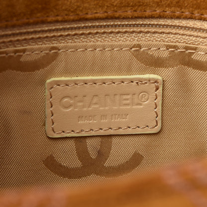 Chanel Suede Stitched CC Messenger Flap Bag Beige 6 of 9