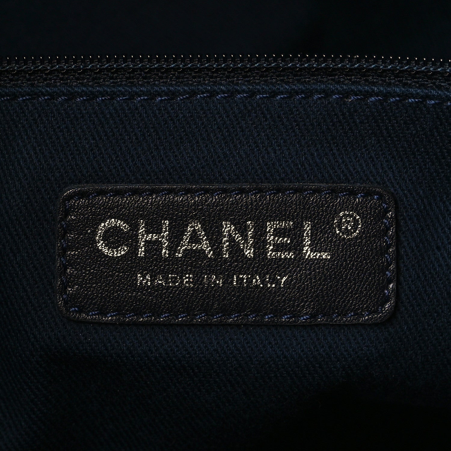Chanel Denim Tall Shopping Tote Blue 6 of 9