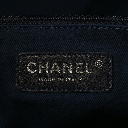 Chanel Denim Tall Shopping Tote Blue 6 of 9