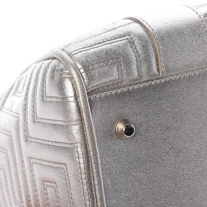 Versace Metallic Calfskin Snap Out Of It Bag Silver 12 of 12