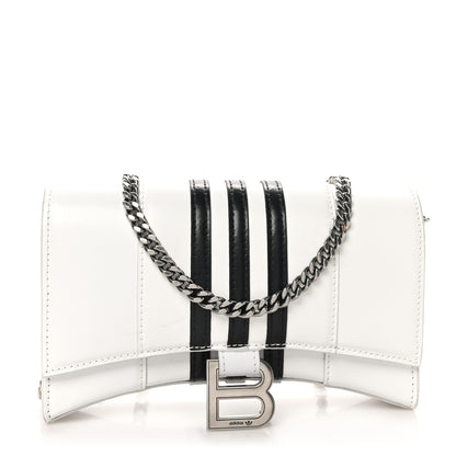 Balenciaga X ADIDAS Box Calfskin Hourglass Chain Bag White 1 of 9