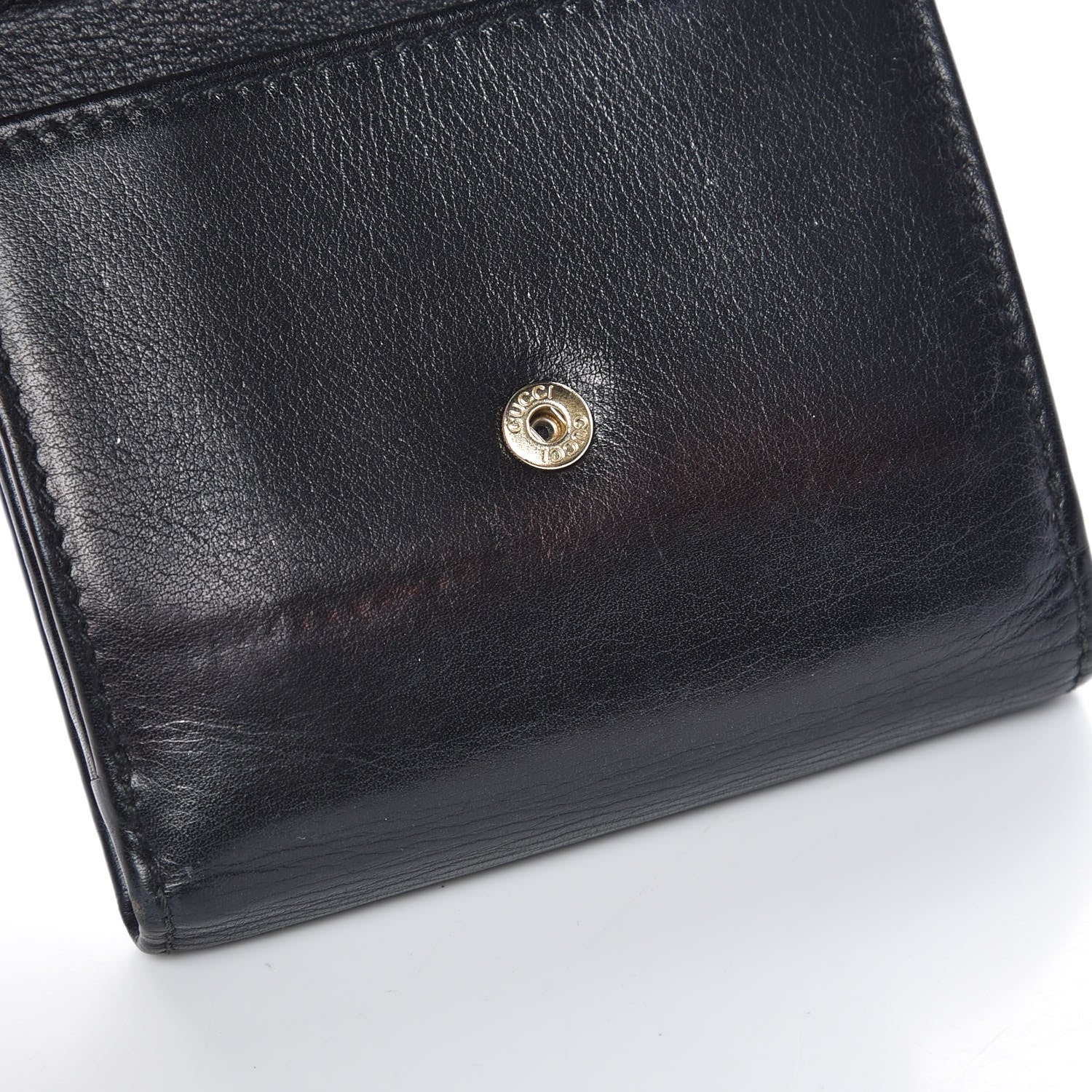 Gucci Calfskin Interlocking G French Wallet Black 11 of 11