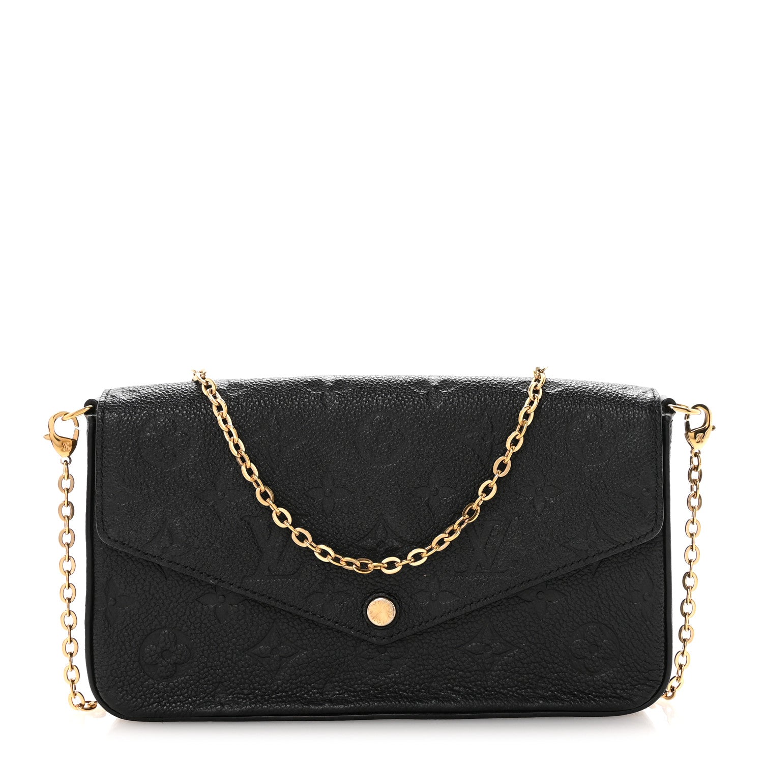 Louis Vuitton Empreinte Pochette Felicie Chain Wallet Black 1 of 10