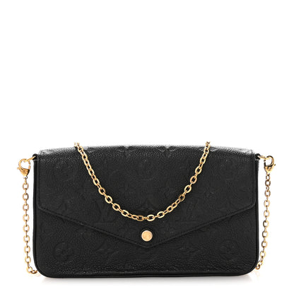 Louis Vuitton Empreinte Pochette Felicie Chain Wallet Black 1 of 10