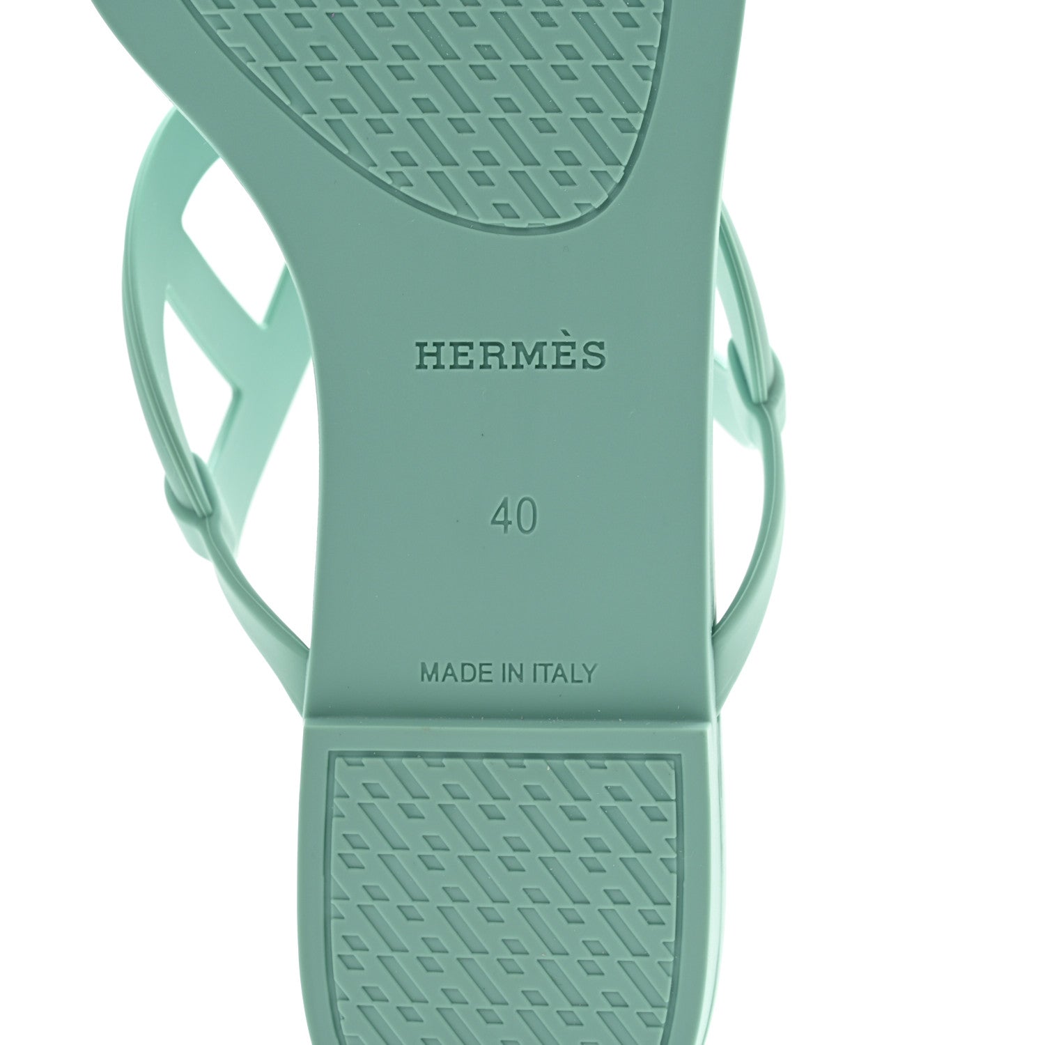 Hermes Rubber Womens Egerie Sandals 40 Vert Embrun 7 of 9