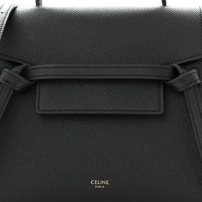 Celine Grained Calfskin Nano Belt Bag Black 8 of 10