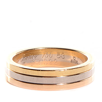 Cartier 18K Pink White Yellow Gold 4.8mm Vendome Louis Cartier Wedding Band Ring 53 US 6.25 1 of 5