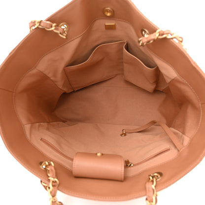 Chanel Calfskin Stitched Large Shopping Bag Brown 5 of 14