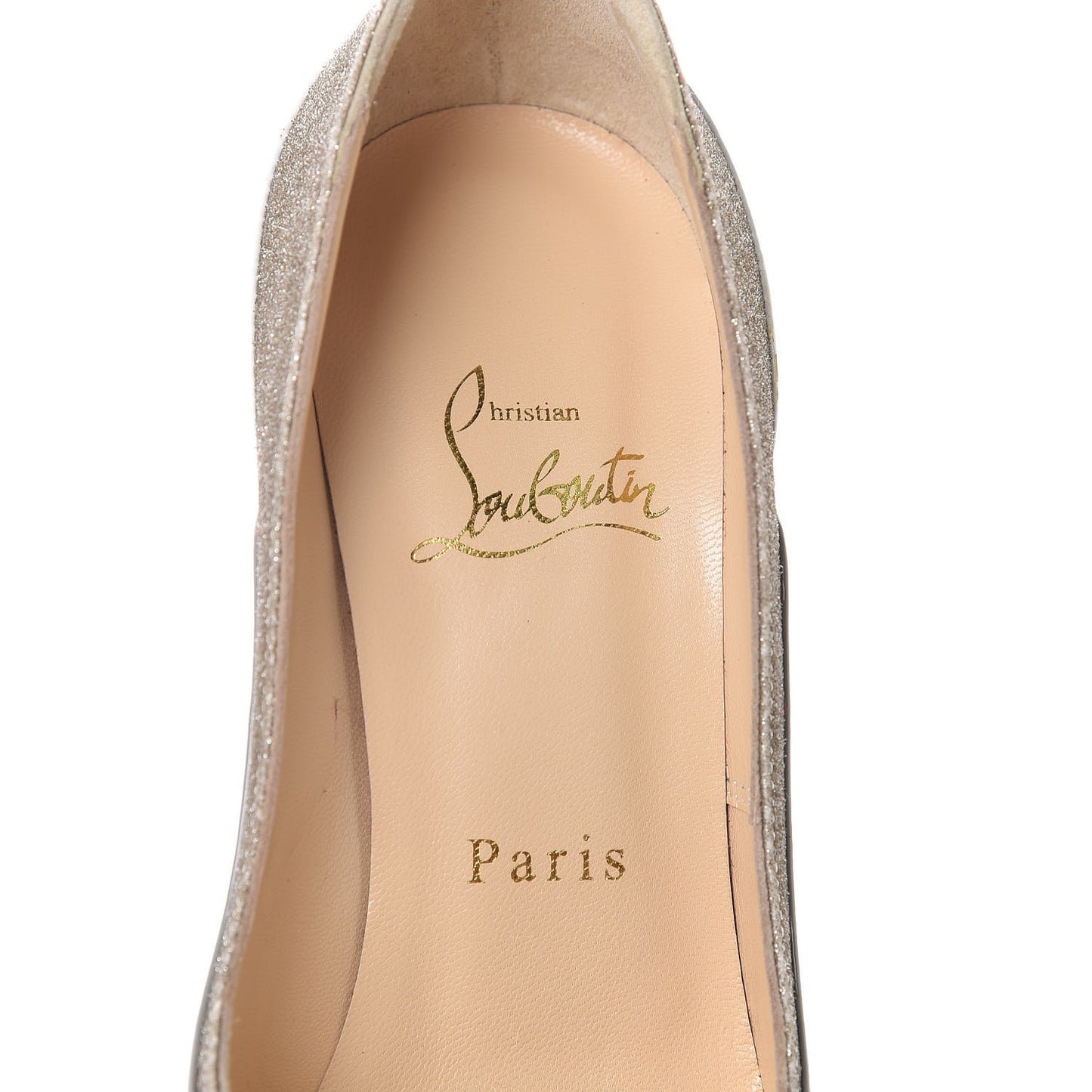 Glitter Patent Tucsick 120 Pumps 36 Gris Ivory