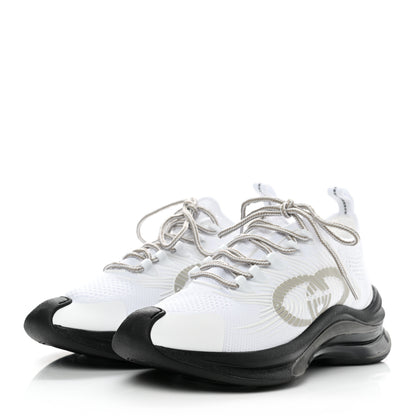 Gucci Technical Knit Fabric Waves Womens Gucci Run Sneakers 38.5 Great White Thunder 3 of 8