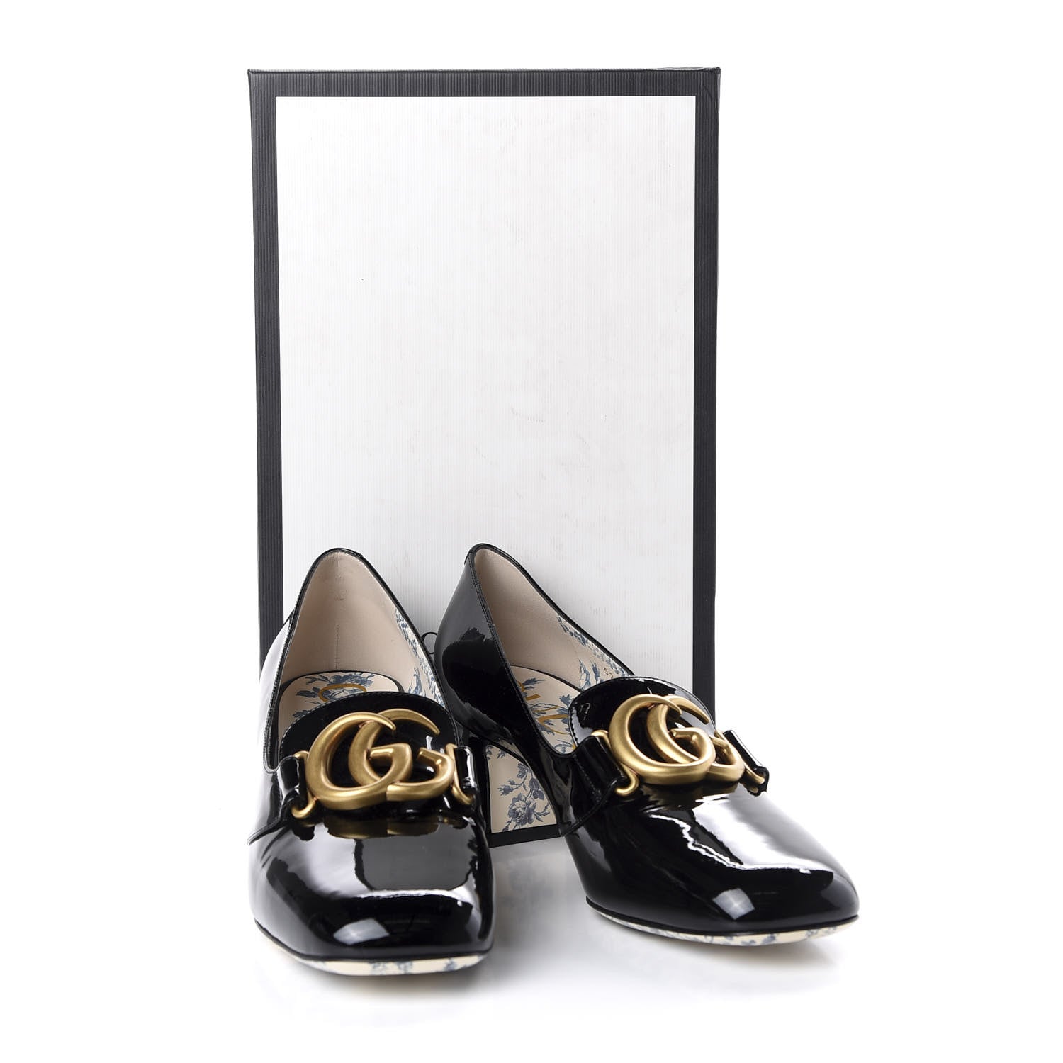 Gucci Vernice GG Victoire 55mm Loafer Pumps 39.5 Black 10 of 10