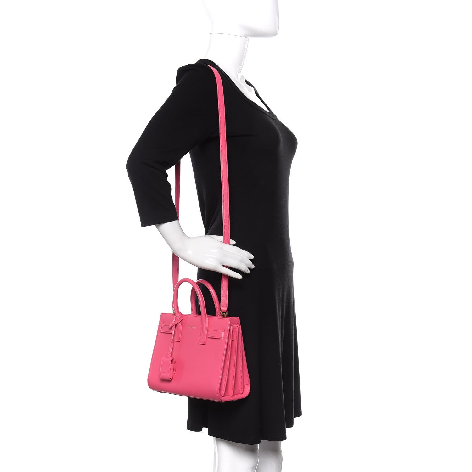Saint Laurent Calfskin Nano Sac De Jour Rose Clair 2 of 9