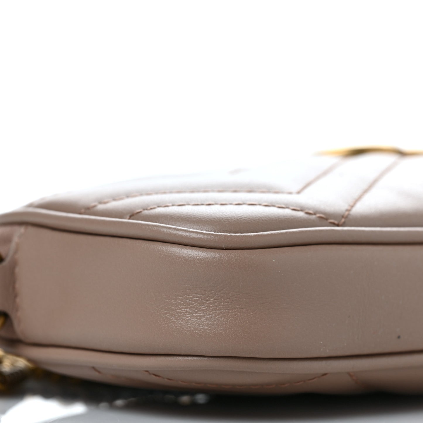 Calfskin Matelasse Mini GG Marmont Chain Crossbody Bag Porcelain Rose