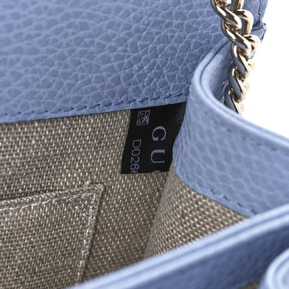 Gucci Dollar Calfskin Small Interlocking G Shoulder Bag Mineral Blue 7 of 10