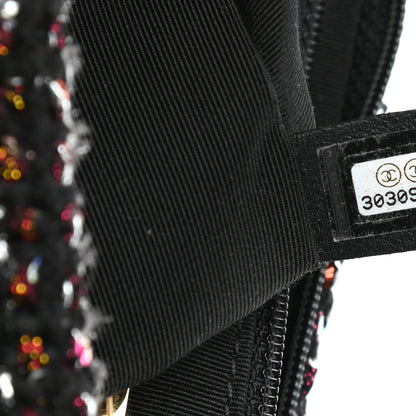 Chanel Tweed Sequin Quilted Medium Chanel 19 Flap Black Multicolor 7 of 10