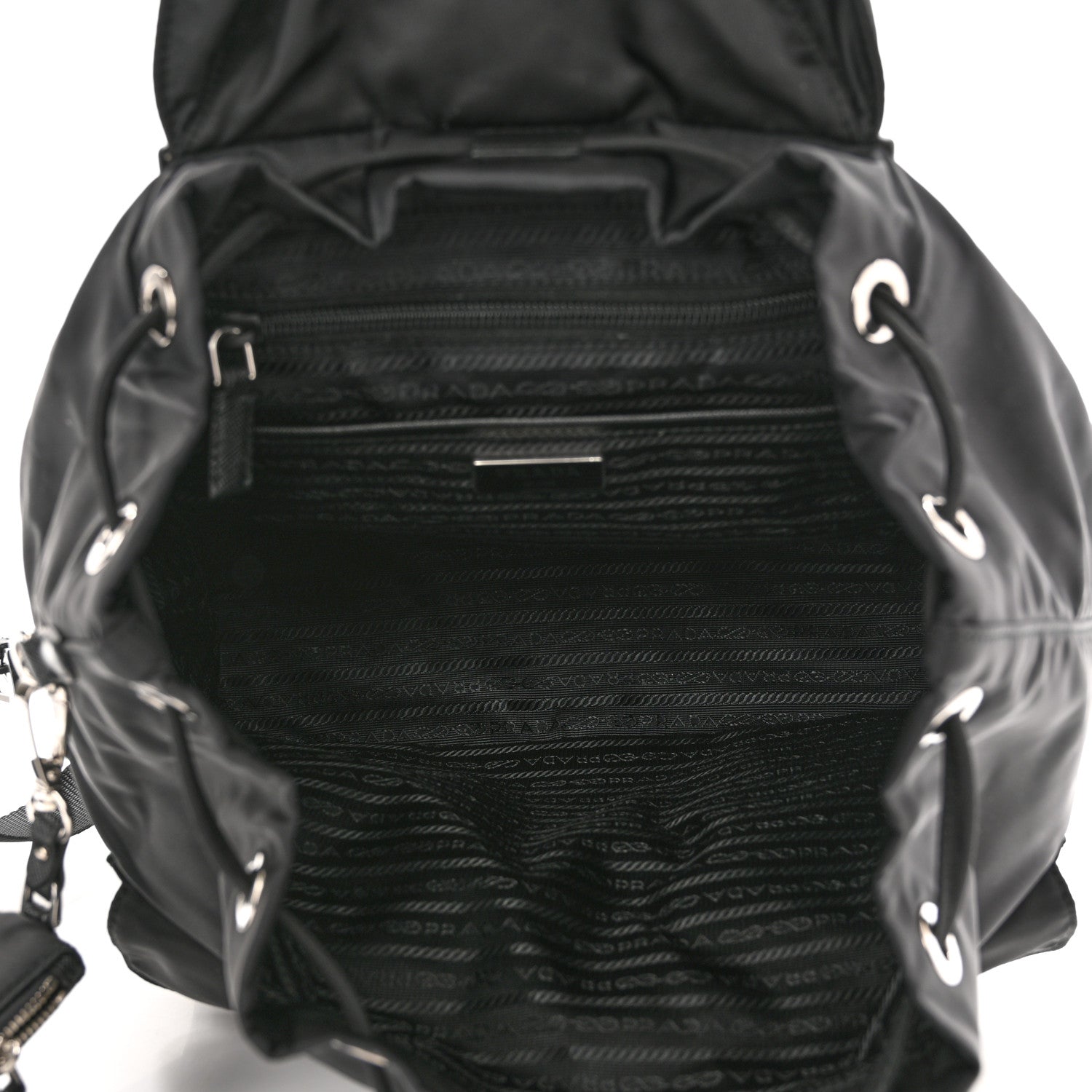 Prada Nylon Vela Medium Backpack Black 6 of 10