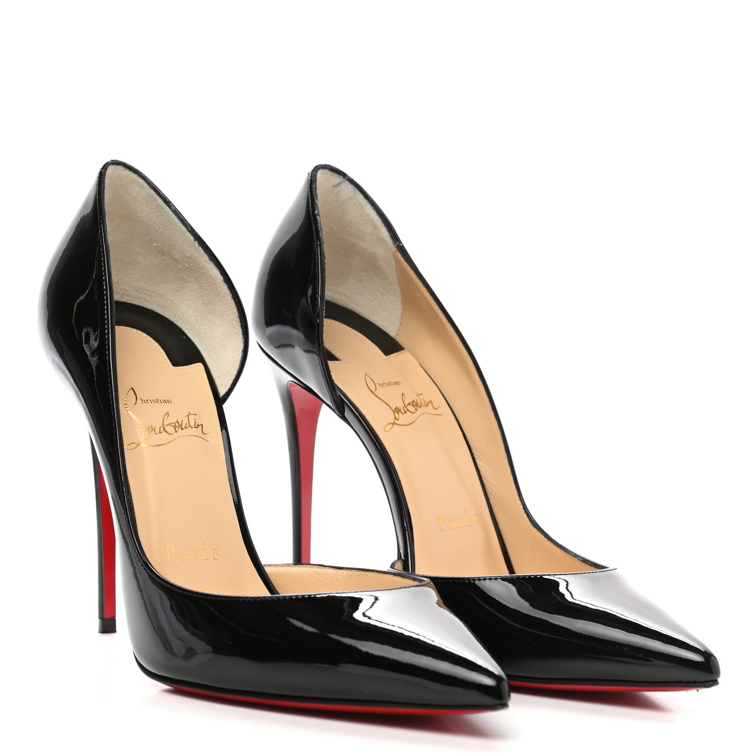 Christian Louboutin Patent Iriza 100 Pumps 38.5 Black 2 of 9