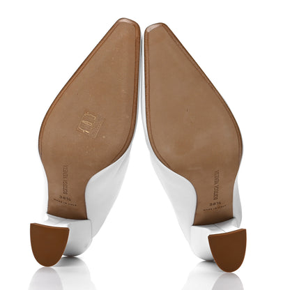 Bottega Veneta Lambskin Mules 38.5 Optic White 5 of 7