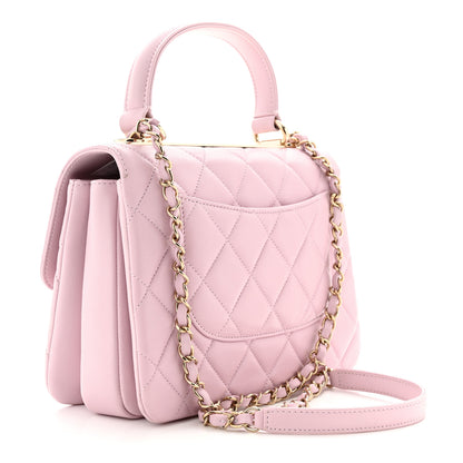 Chanel Lambskin Quilted Small Trendy CC Flap Dual Handle Bag Light Pink 3 of 11