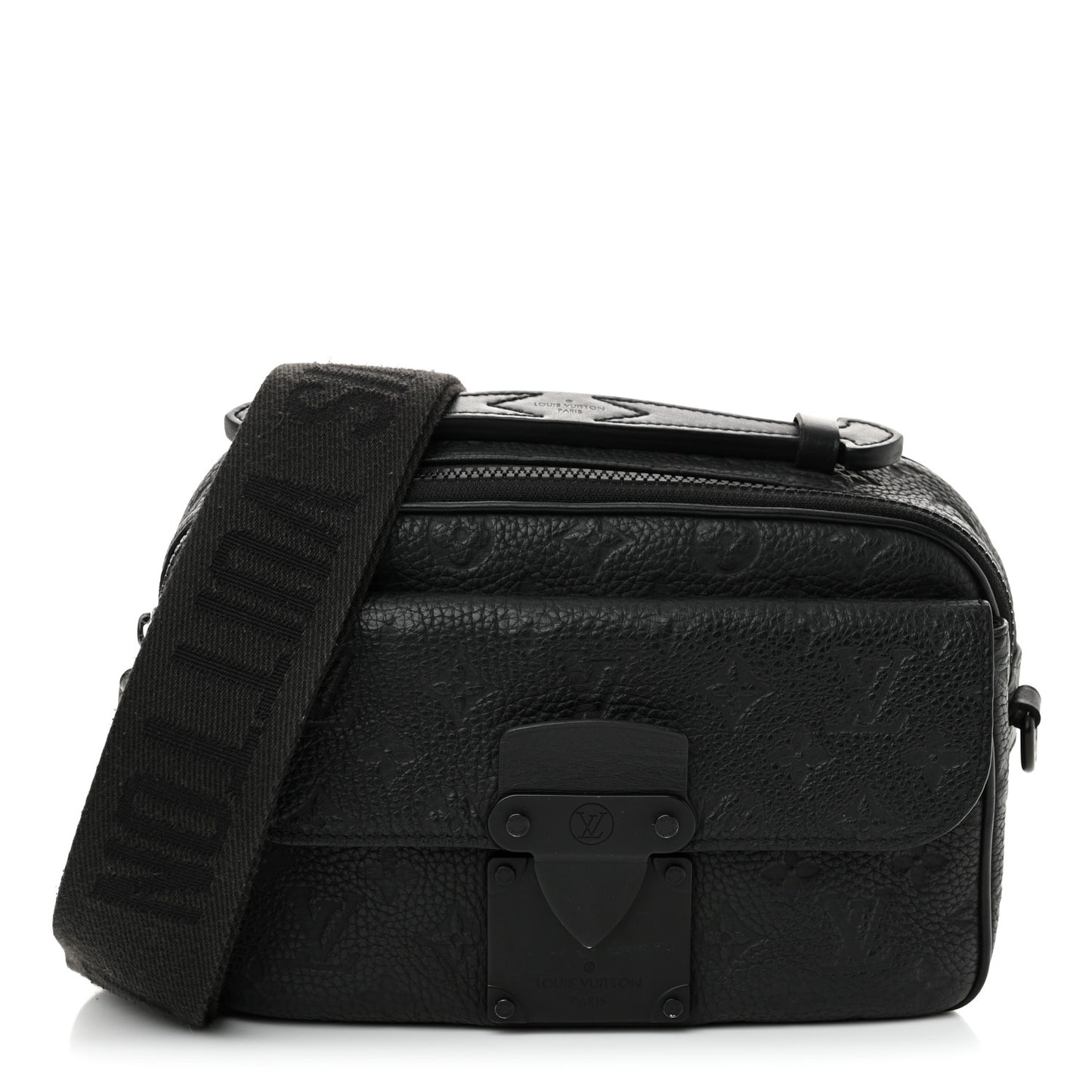Taurillon Monogram S Lock Messenger Black