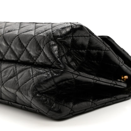 Chanel Glazed Aged Calfskin Quilted Accordion Reissue 2.55 Flap Black 8 of 8
