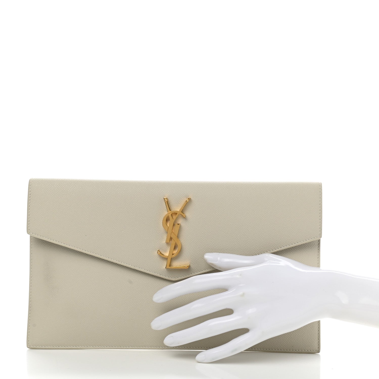 Saint Laurent Grain De Poudre Uptown Pouch Crema Soft 2 of 8