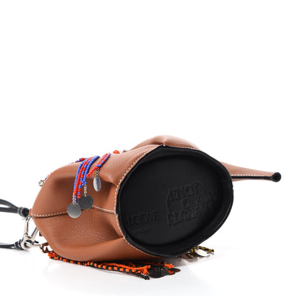 Loewe Calfskin Mini Knot On My Planet Elephant Crossbody Bag Tan Multi 4 of 10