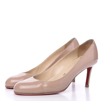 Christian Louboutin Patent Simple 70 Pumps 37.5 Nude 3 of 12