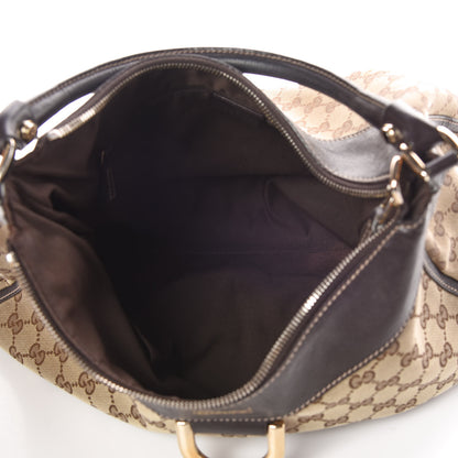 Gucci Monogram Large D Gold Hobo Dark Brown 6 of 12