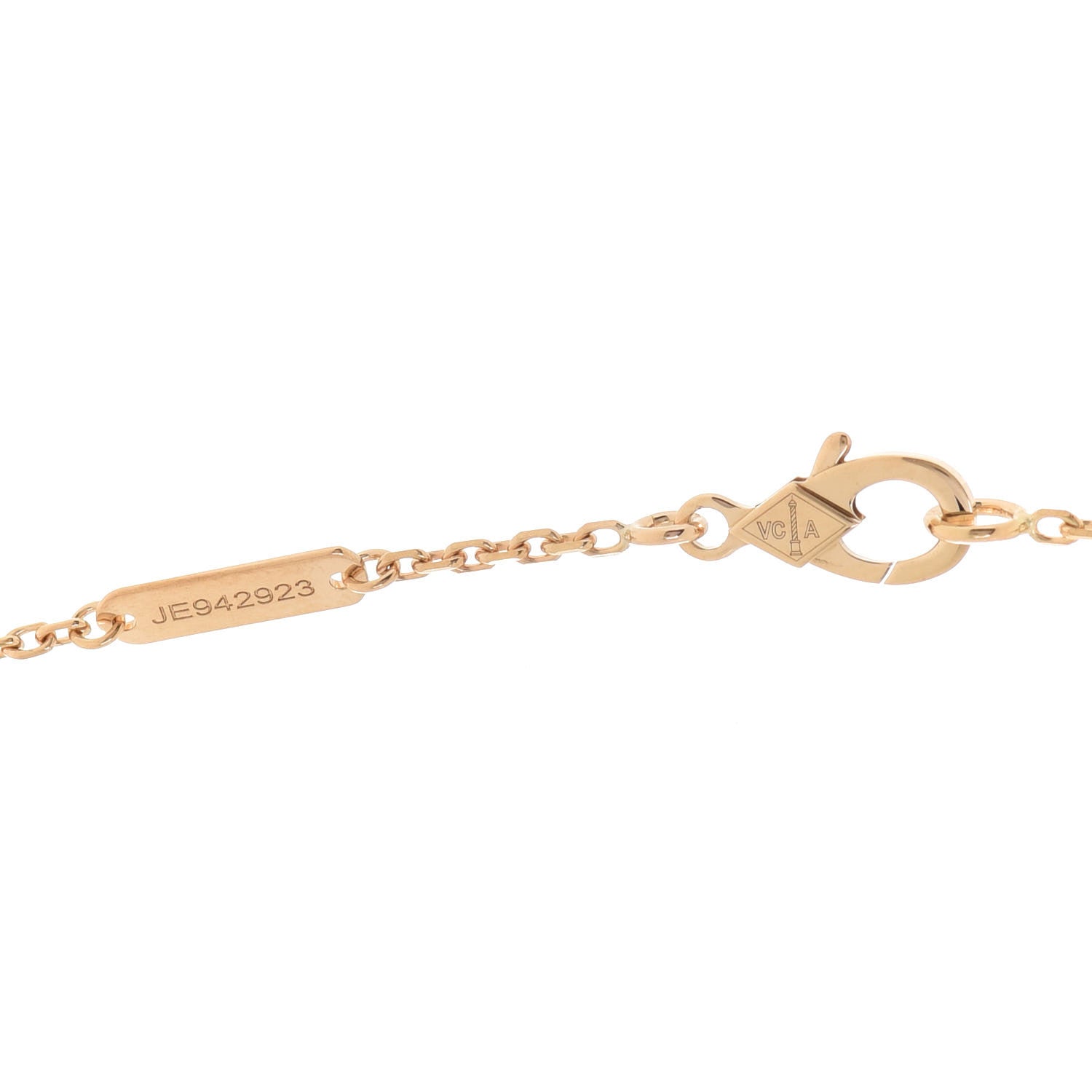 Van Cleef & Arpels 18K Yellow Gold Mother of Pearl Vintage Alhambra Pendant Necklace 5 of 6
